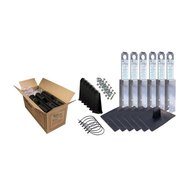 Super Anchor Safety ARS 2x8 Fall Arrest Anchor Kit 14ga SST. Retail Box of 6 Anchors 1001 - main